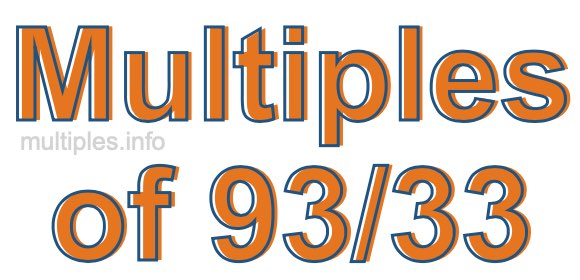Multiples of 93/33 Multiples of 93/33