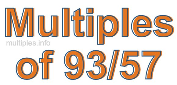 Multiples of 93/57 Multiples of 93/57