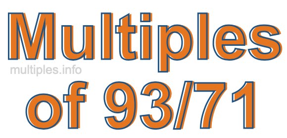 Multiples of 93/71