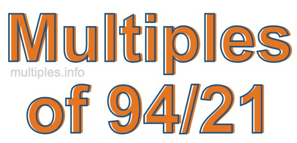 Multiples of 94/21 Multiples of 94/21