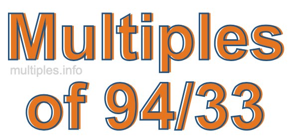 Multiples of 94/33 Multiples of 94/33