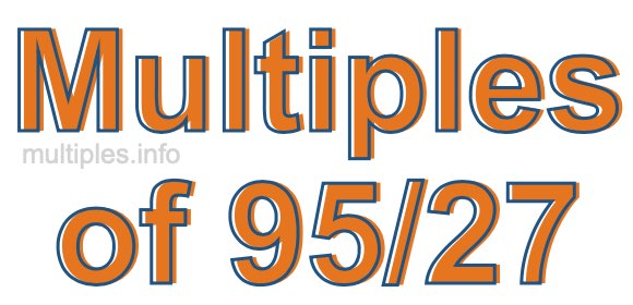 Multiples of 95/27 Multiples of 95/27