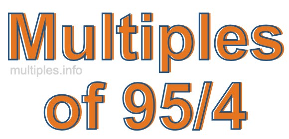 Multiples of 95/4 Multiples of 95/4