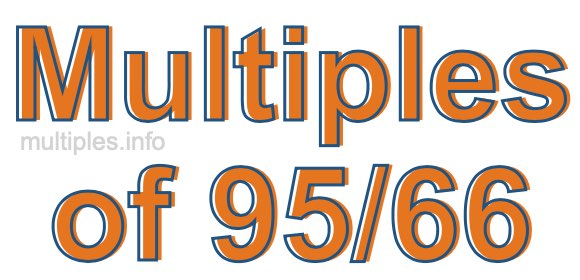 Multiples of 95/66 Multiples of 95/66