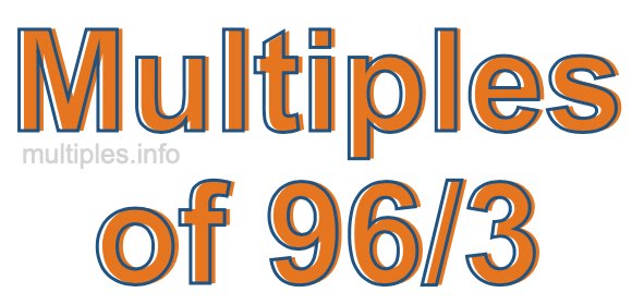 Multiples of 96/3 Multiples of 96/3