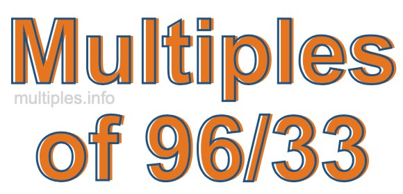 Multiples of 96/33 Multiples of 96/33