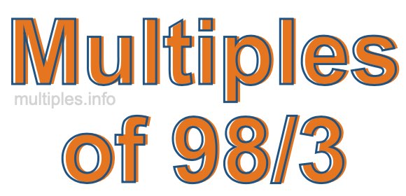 Multiples of 98/3 Multiples of 98/3