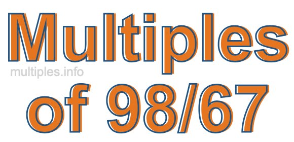 Multiples of 98/67 Multiples of 98/67
