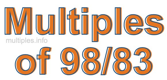 Multiples of 98/83 Multiples of 98/83