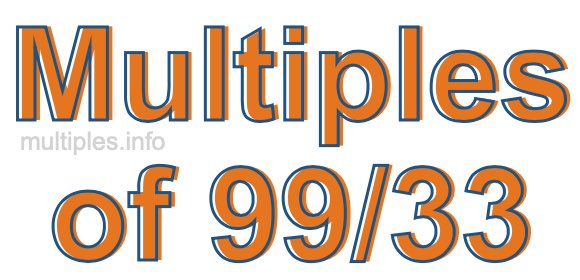 Multiples of 99/33