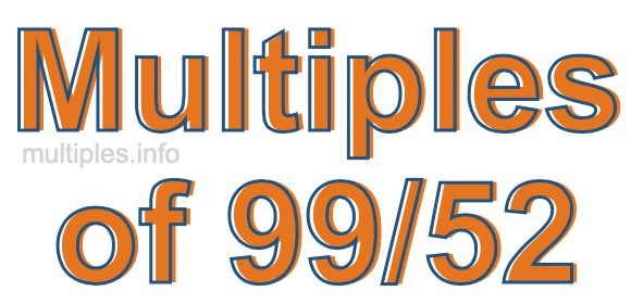 Multiples of 99/52 Multiples of 99/52