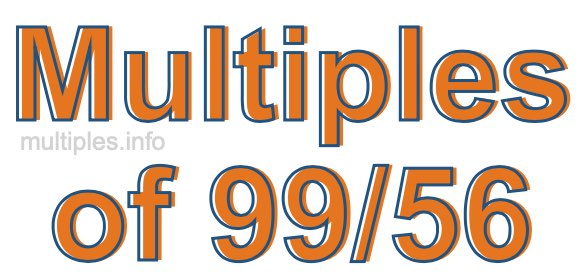 Multiples of 99/56 Multiples of 99/56