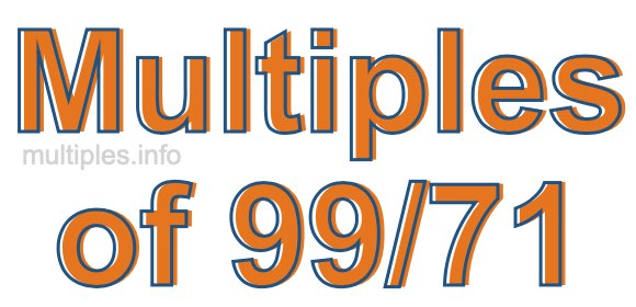 Multiples of 99/71 Multiples of 99/71