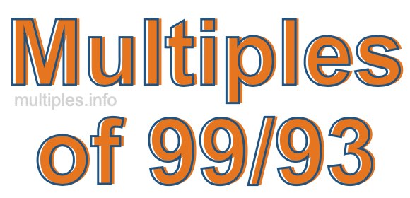 Multiples of 99/93