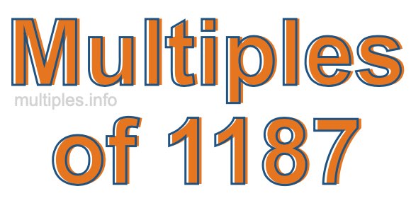 Multiples of 1187