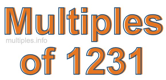 Multiples of 1231