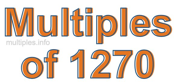 Multiples of 1270 Multiples of 1270