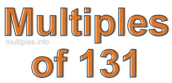 Multiples of 131
