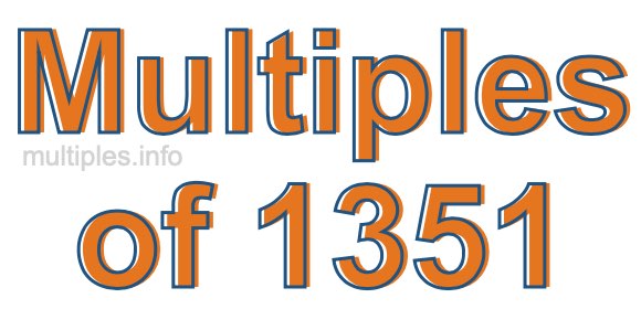 Multiples of 1351