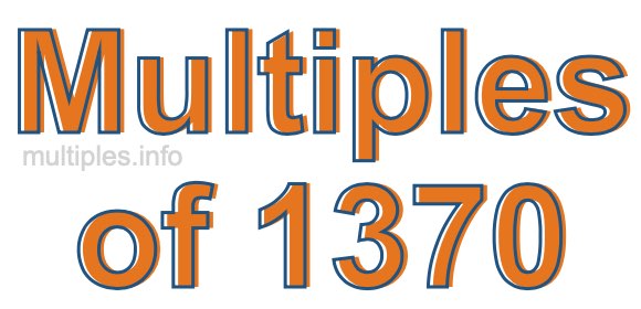 Multiples of 1370