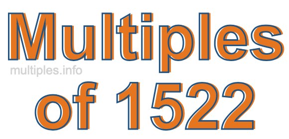 Multiples of 1522 Multiples of 1522