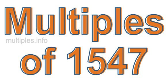 Multiples of 1547