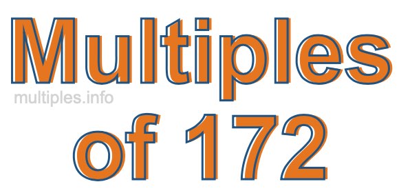 Multiples of 172