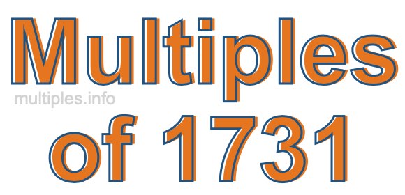 Multiples of 1731