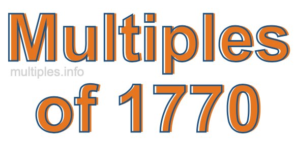 Multiples of 1770
