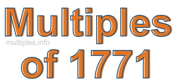 Multiples of 1771