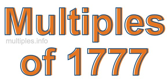 Multiples of 1777 Multiples of 1777