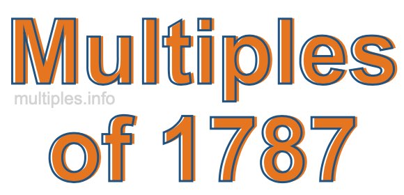 Multiples of 1787