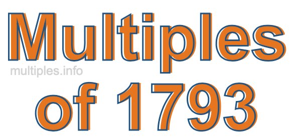 Multiples of 1793 Multiples of 1793