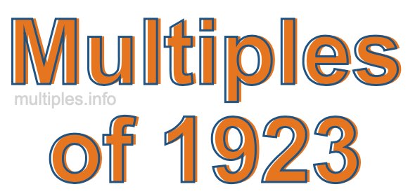 Multiples of 1923