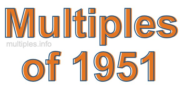 Multiples of 1951