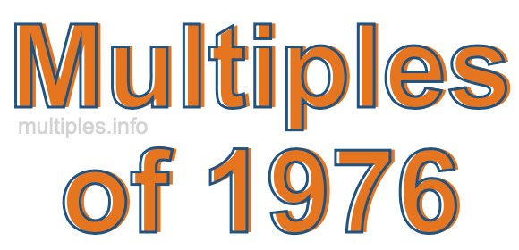 Multiples of 1976 Multiples of 1976