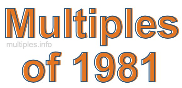 Multiples of 1981 Multiples of 1981