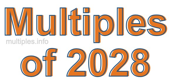 Multiples of 2028 Multiples of 2028