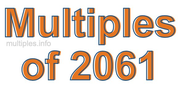 Multiples of 2061 Multiples of 2061