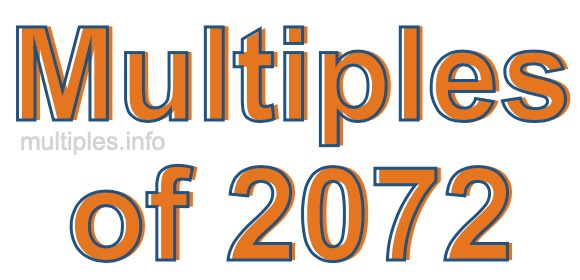 Multiples of 2072 Multiples of 2072