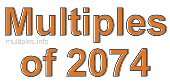 Multiples of 2074 Multiples of 2074