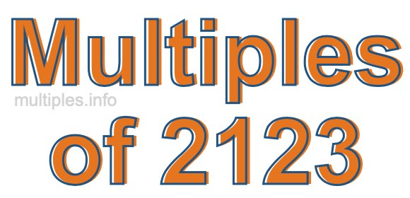 Multiples of 2123