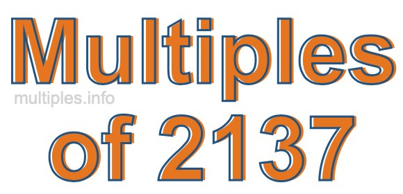 Multiples of 2137