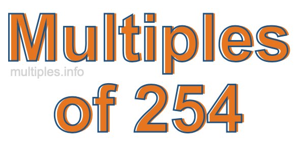 Multiples of 254
