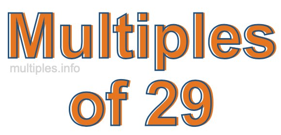 Multiples of 29