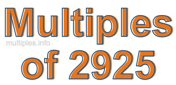 Multiples of 2925