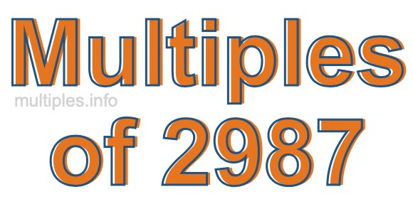 Multiples of 2987