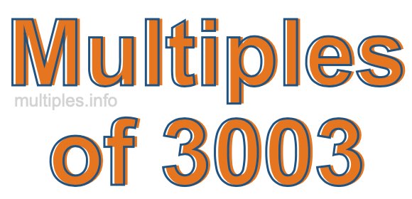 Multiples of 3003