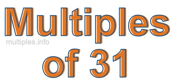 Multiples of 31