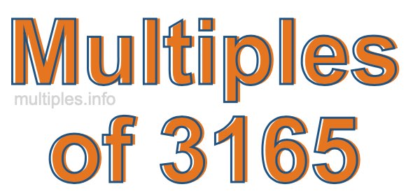 Multiples of 3165 Multiples of 3165